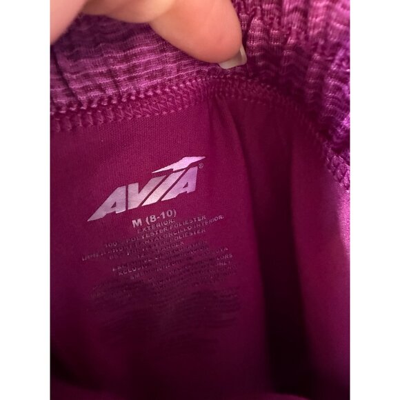 Avia Womens Athletic Double-Layer Running Shorts Medium Purple Polyester Stretch - Picture 7 of 8